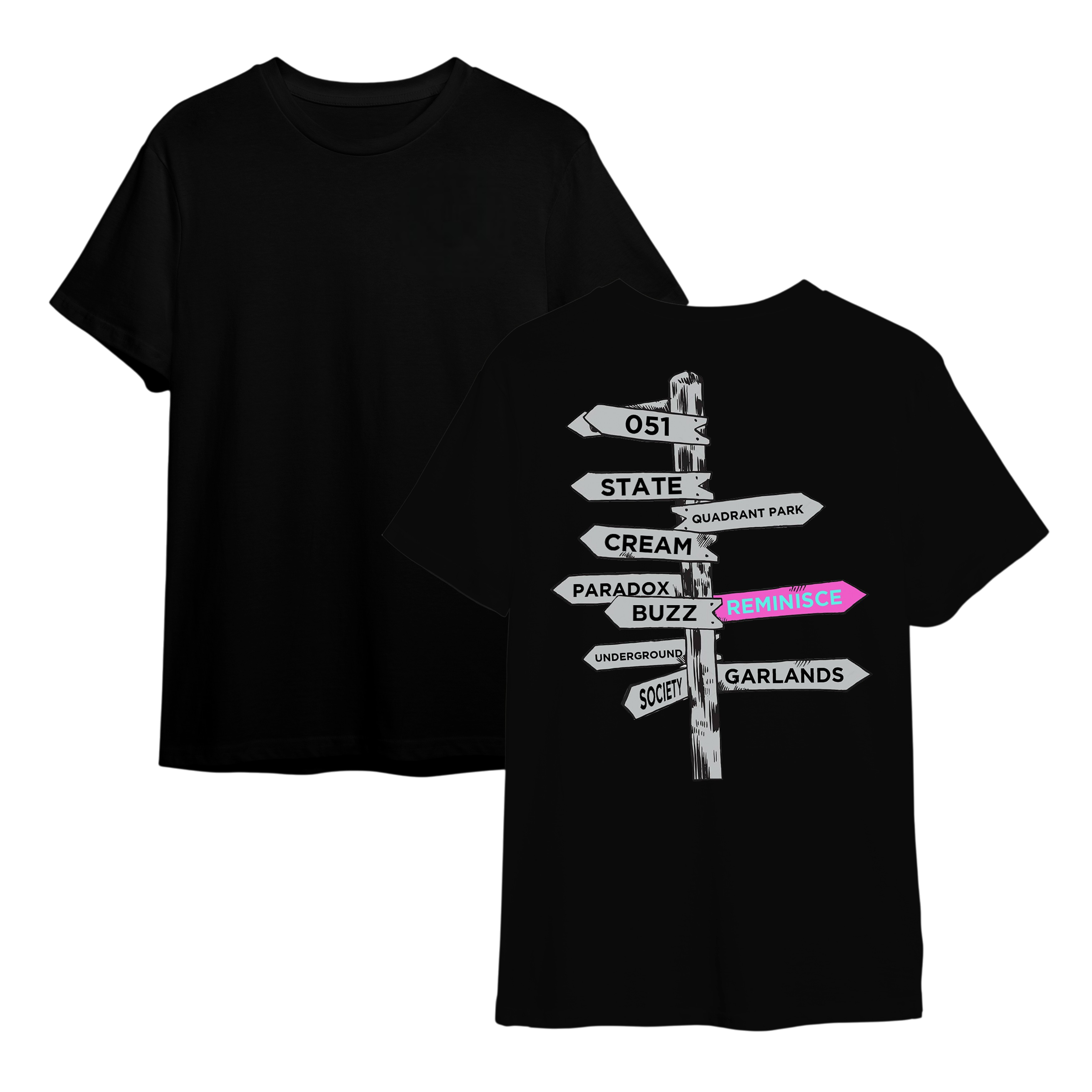 Sign Post T-Shirt - Black