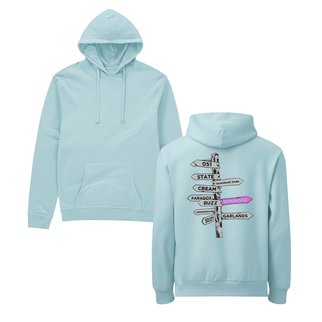Sign Post T-Shirt- Light Blue