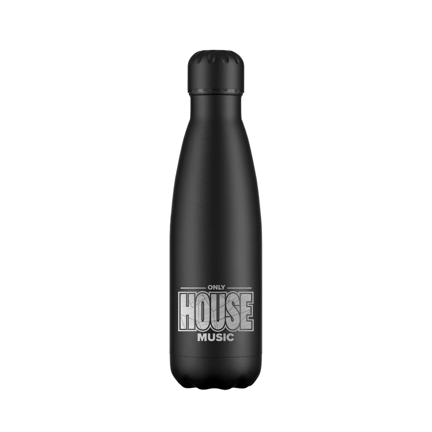 Only House Music Water Bottle - Black