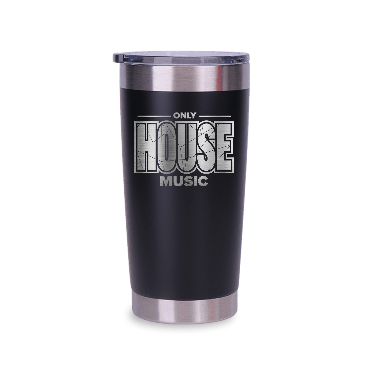 Only House Music Travel Mug - Black