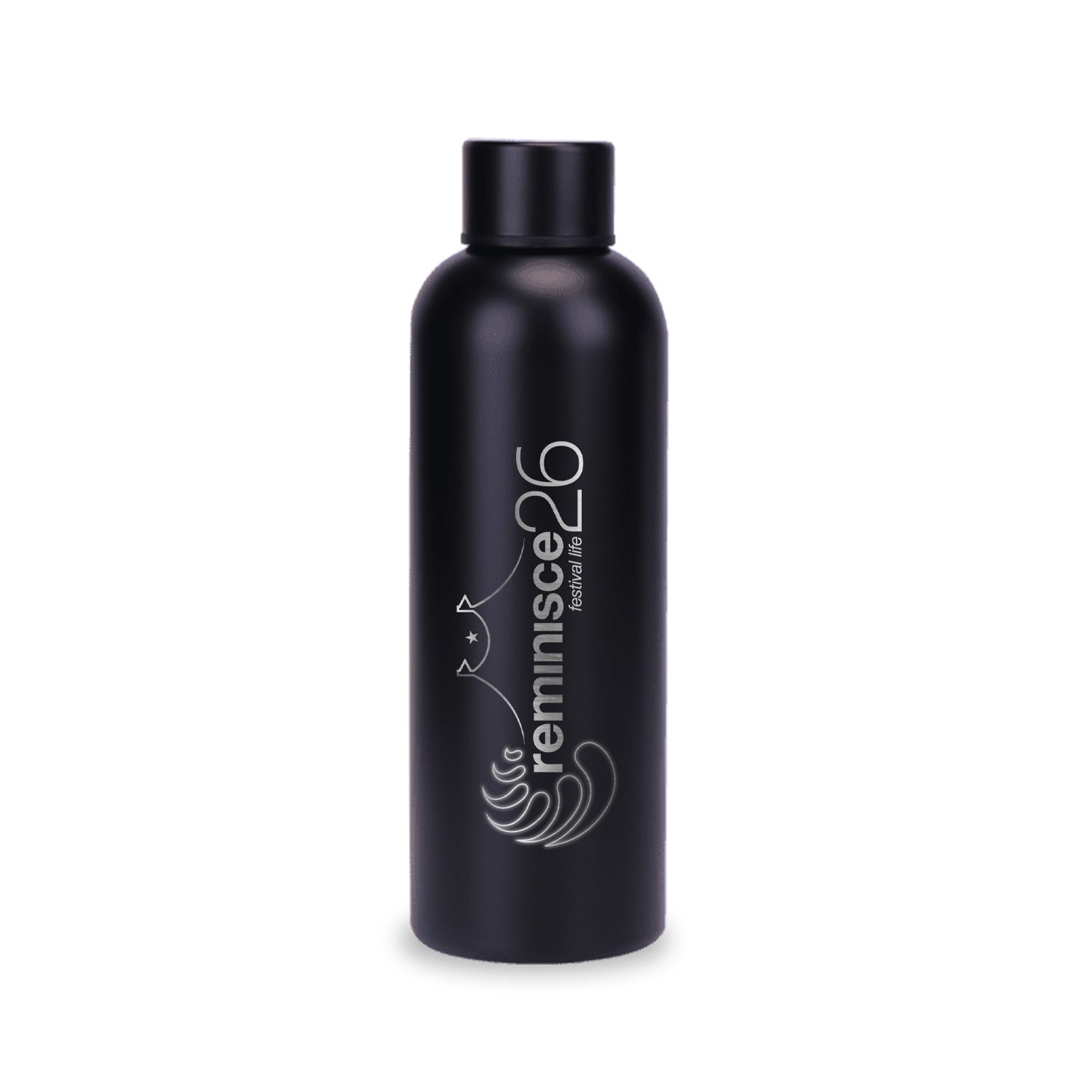 Reminisce 26 Water Bottle - Black
